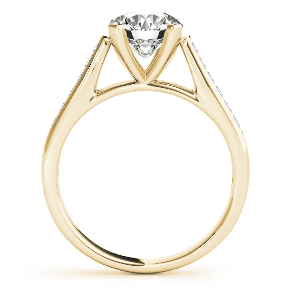 Sleek Cathedral Solitaire Engagement Ring VS F 1.75 Carat Round Cut Lab Grown Diamond 14K Solid Gold - Image 5
