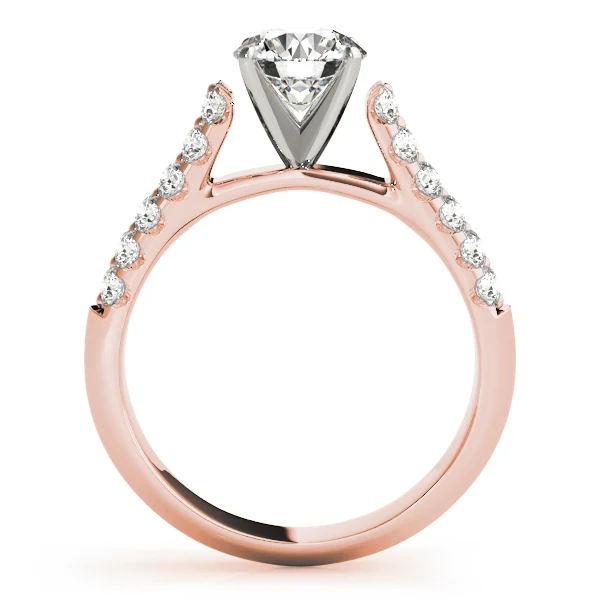 Solitaire Round Cut Lab Grown Diamond Double-Row Engagement Ring VS F 1.50 Carat 14K Solid Gold - Image 5