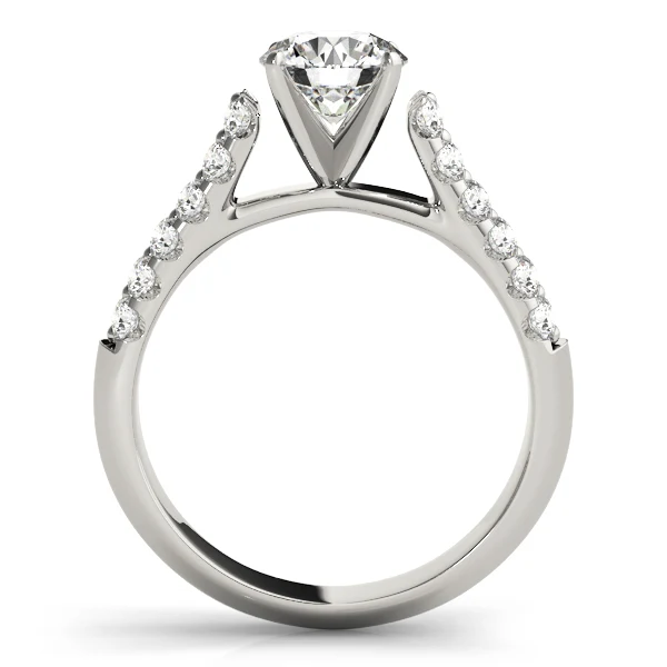 Solitaire Round Cut Lab Grown Diamond Double-Row Engagement Ring VS F 1.50 Carat 14K Solid Gold - Image 6
