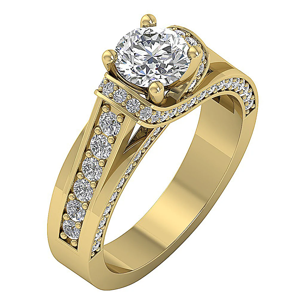 Stunning VS F 2.10 Carat Lab-Grown Round Diamond Solitaire Wedding Ring - Image 2
