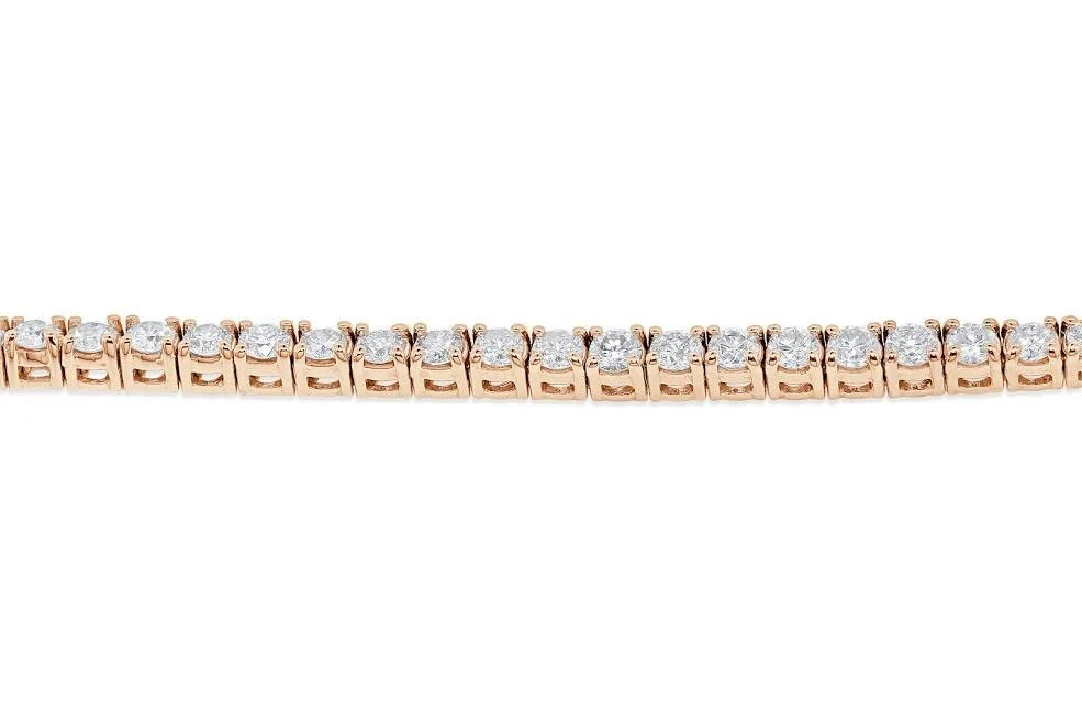 Tennis Bracelet Prong Set Round Diamonds 5.50Ct I1/SI1/VS1/VVS1 14k Gold 7.00Inch - Image 8
