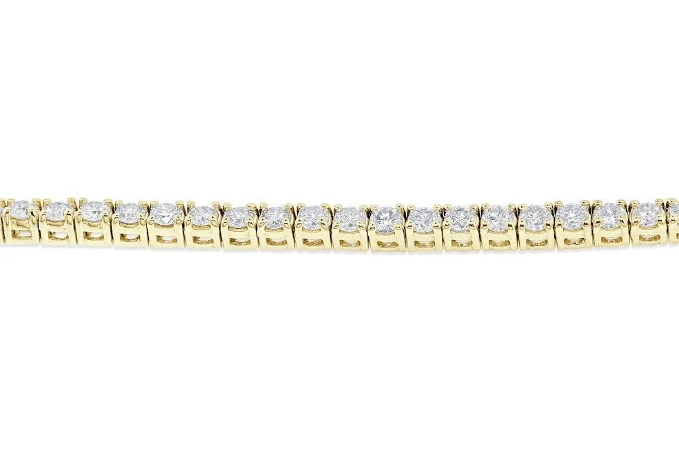 Tennis Bracelet I1/SI1/VS1/VVS1 Natural Diamonds 4.00Ct 14k Solid Gold Prong Set 7.00Inch - Image 12
