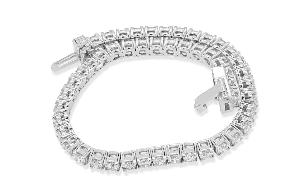 Tennis Bracelet I1/SI1/VS1/VVS1 Natural Diamonds 4.00Ct 14k Solid Gold Prong Set 7.00Inch - Image 3