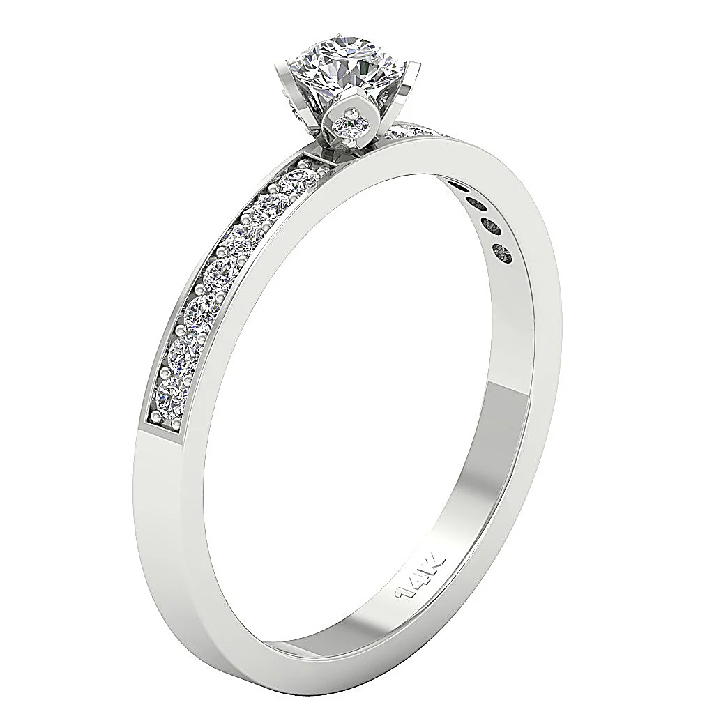 The Abdiel Natural Diamond Solitaire Engagement Ring For Women 14k Solid Gold - Image 9