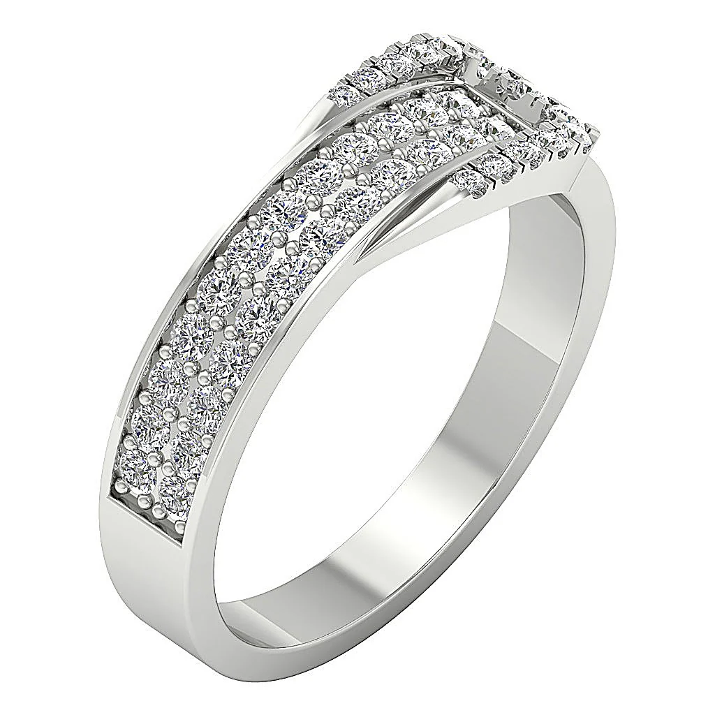 The Abraham Round Brilliant Cut Diamond 14k Solid Gold Engagement Wedding Ring 7.50 mm - Image 3