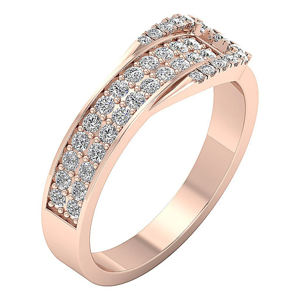 The Abraham Round Brilliant Cut Diamond 14k Solid Gold Engagement Wedding Ring 7.50 mm - Image 4