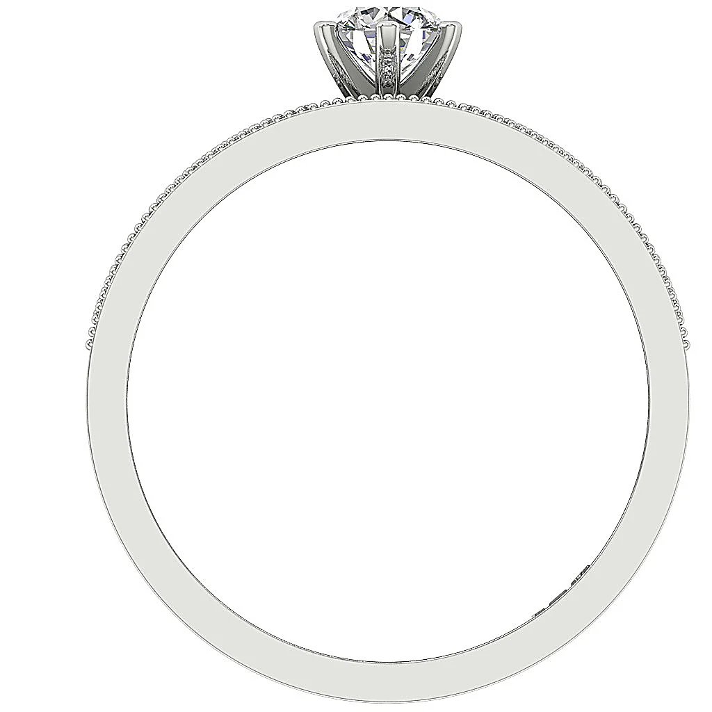 The Adam Beautiful Genuine Diamond Bridal Engagement Ring Set 14k White Yellow Rose Gold - Image 5