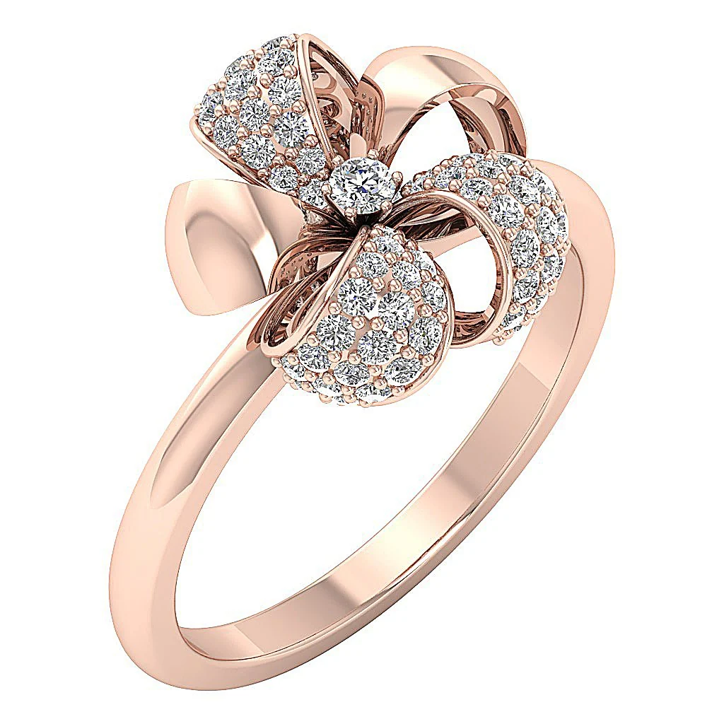 The Addilynn Fancy Anniversary Wedding Ring Genuine Diamond 14K Rose Gold 13.50 mm