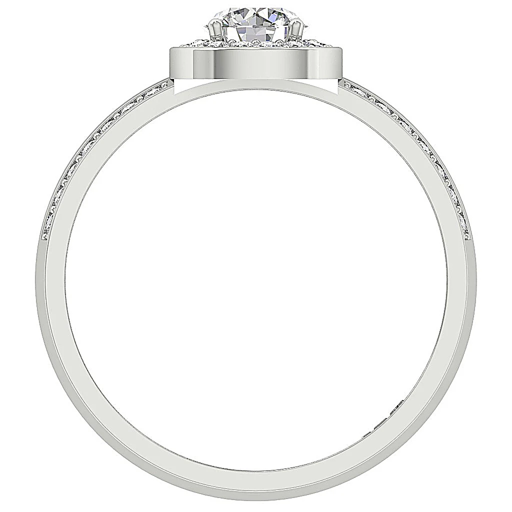 The Adler Natural Diamond 14K Solid Gold Ring Solitaire With Accents Band 8.50 mm - Image 5