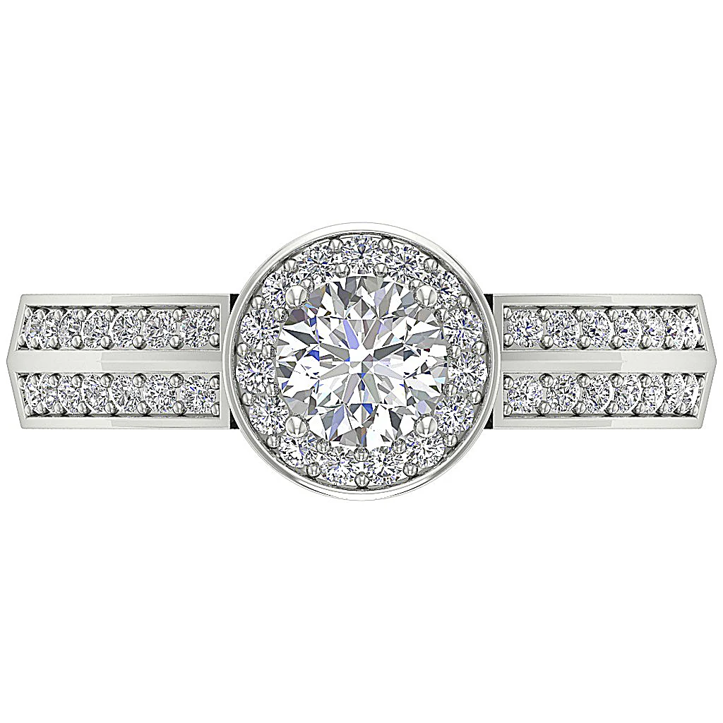 The Adler Natural Diamond 14K Solid Gold Ring Solitaire With Accents Band 8.50 mm - Image 6