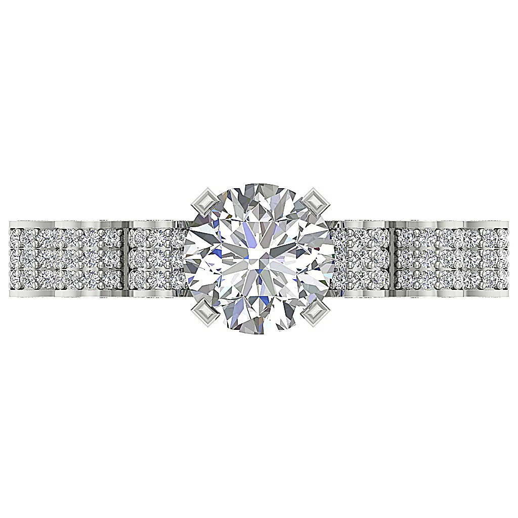 The Agustin Designer Engagement Wedding Ring Natural Diamond 14K Yellow Gold - Image 6