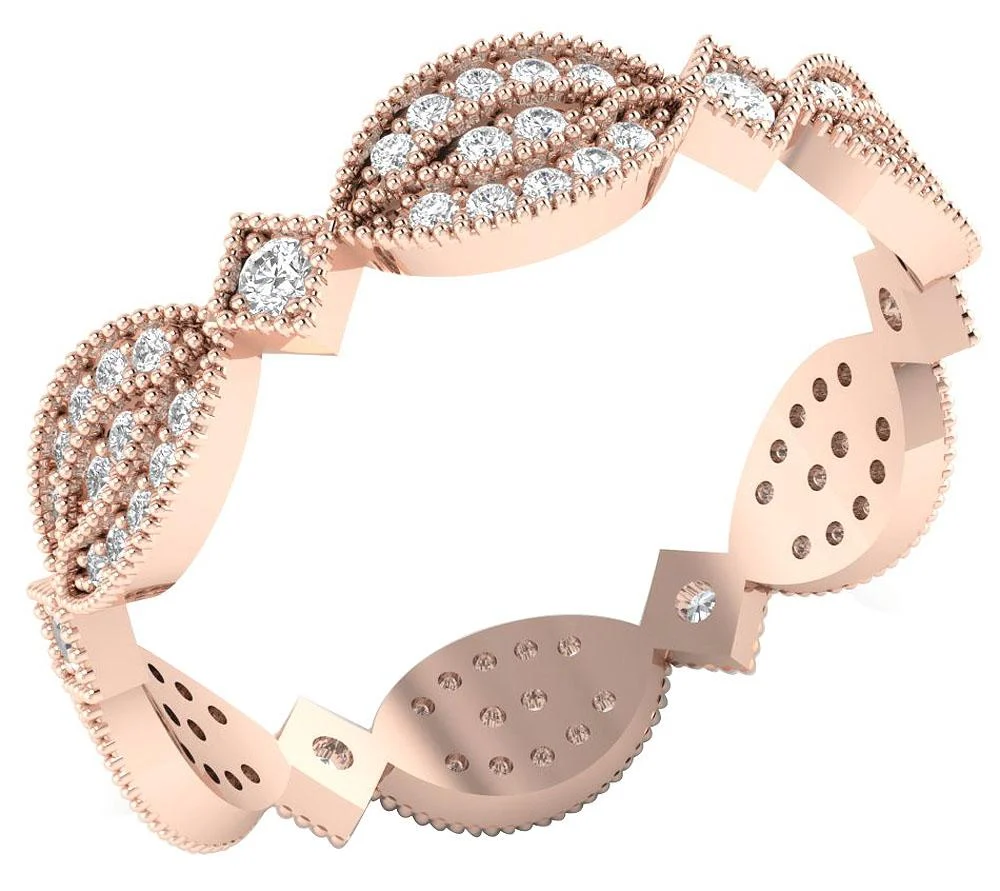 The Aidan Gold Diamond Eternity Wedding Ring Band - Image 3