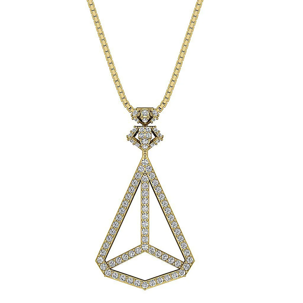 The Alan 14K Gold Natural Diamond Fashion Pendant For Women Prong Set