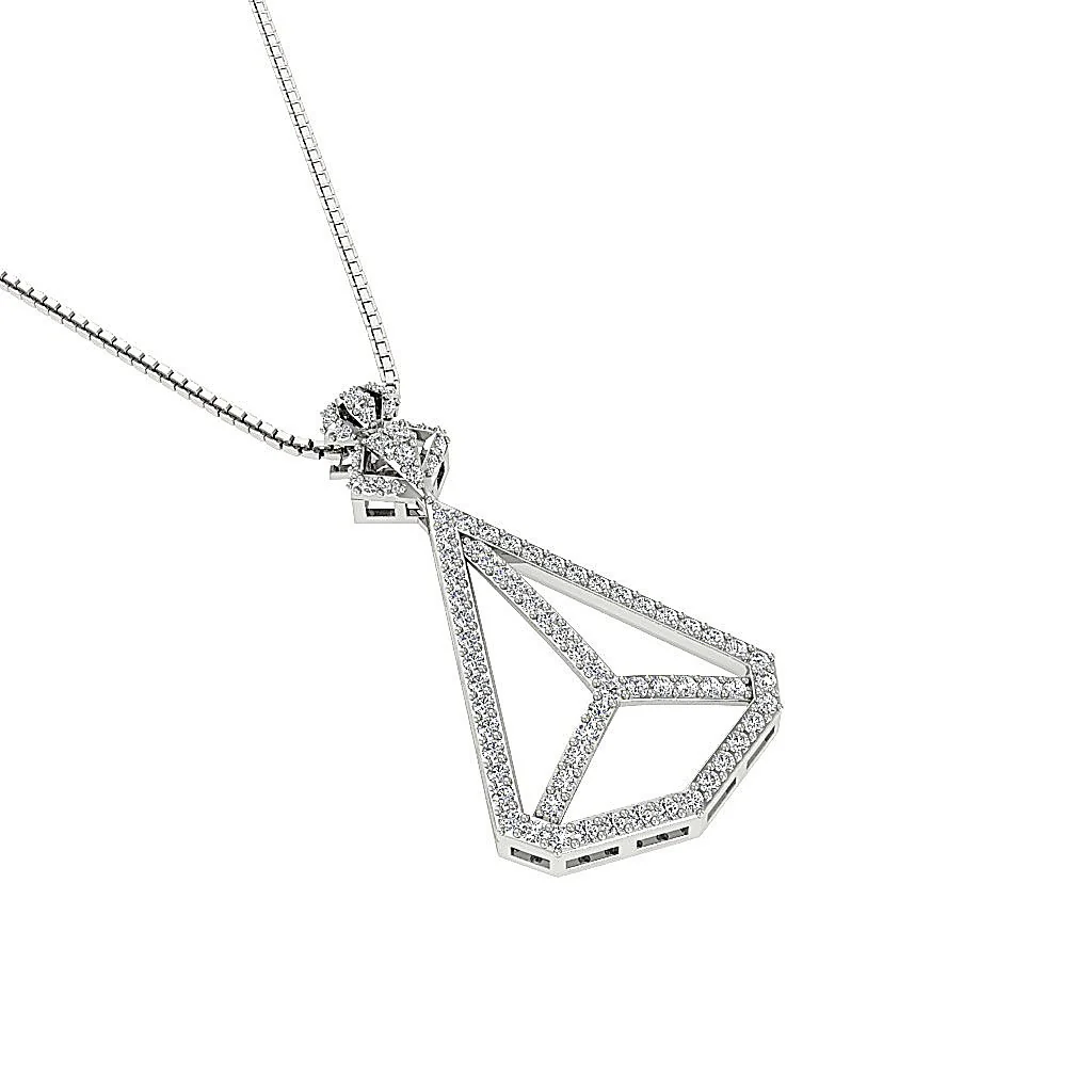 The Alan 14K Gold Natural Diamond Fashion Pendant For Women Prong Set - Image 4