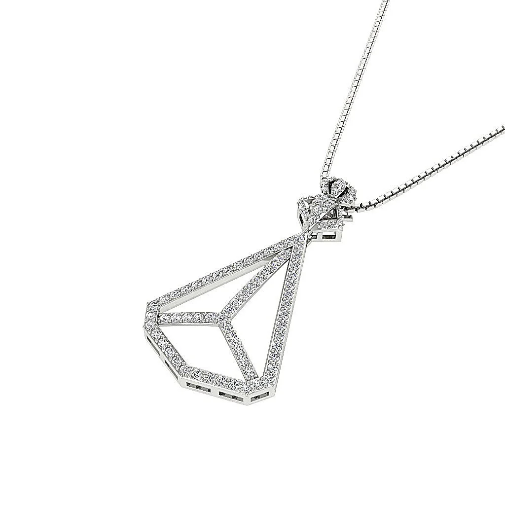The Alan 14K Gold Natural Diamond Fashion Pendant For Women Prong Set - Image 5