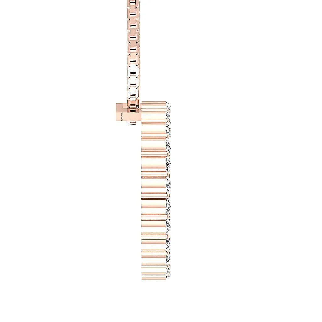 The Alexander Gorgeous Eternity Circle Diamond Pendant Round Diamond Rose Gold - Image 12