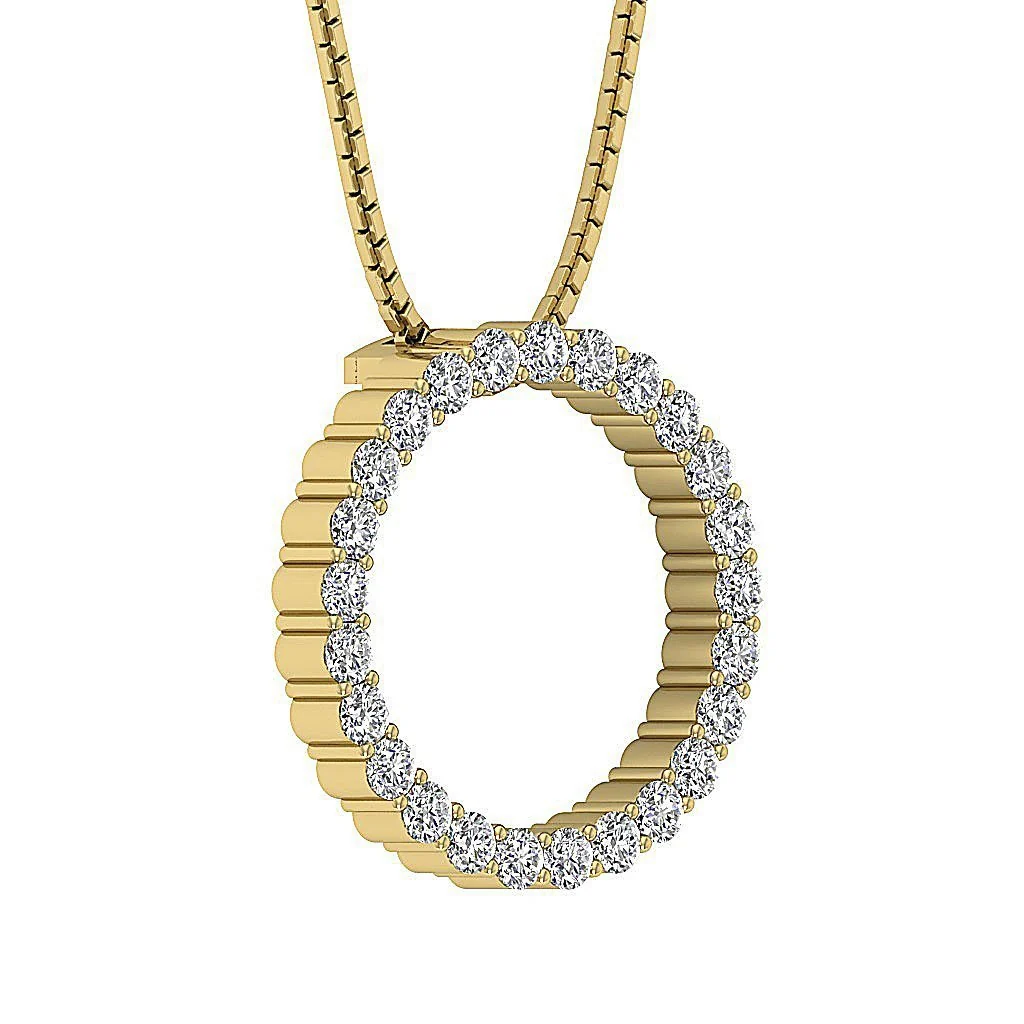 The Alexander Gorgeous Eternity Circle Diamond Pendant Round Diamond Rose Gold - Image 5