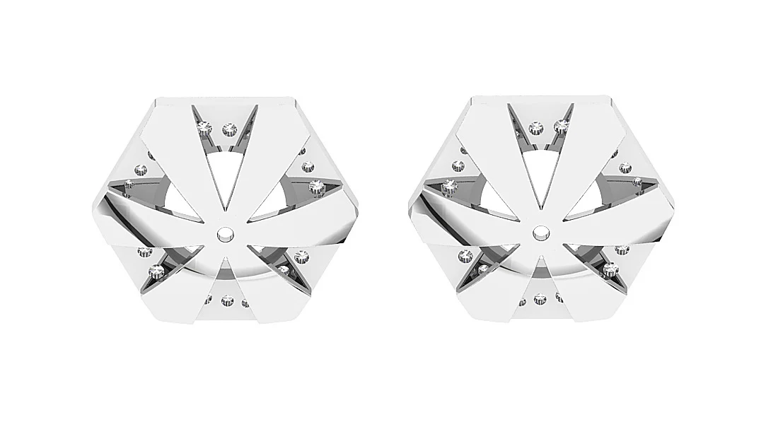 I1/SI1/VS1/VVS1 0.60Carat Natural Diamond Jacket Earring 14K Yellow Gold - Image 5