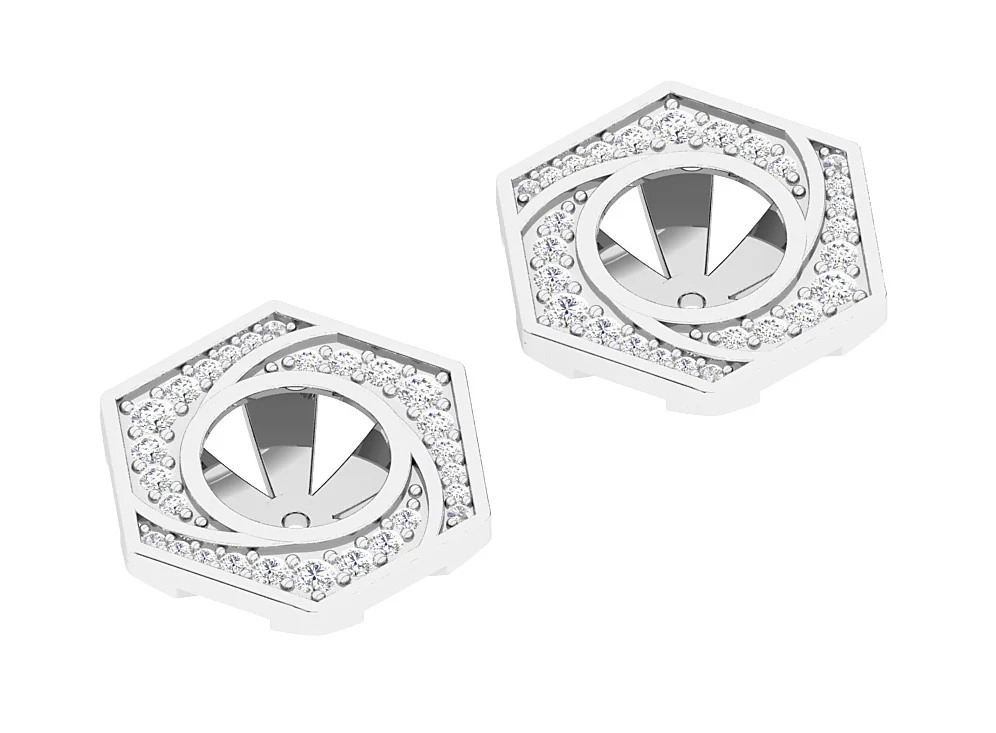 I1/SI1/VS1/VVS1 0.60Carat Natural Diamond Jacket Earring 14K Yellow Gold - Image 6