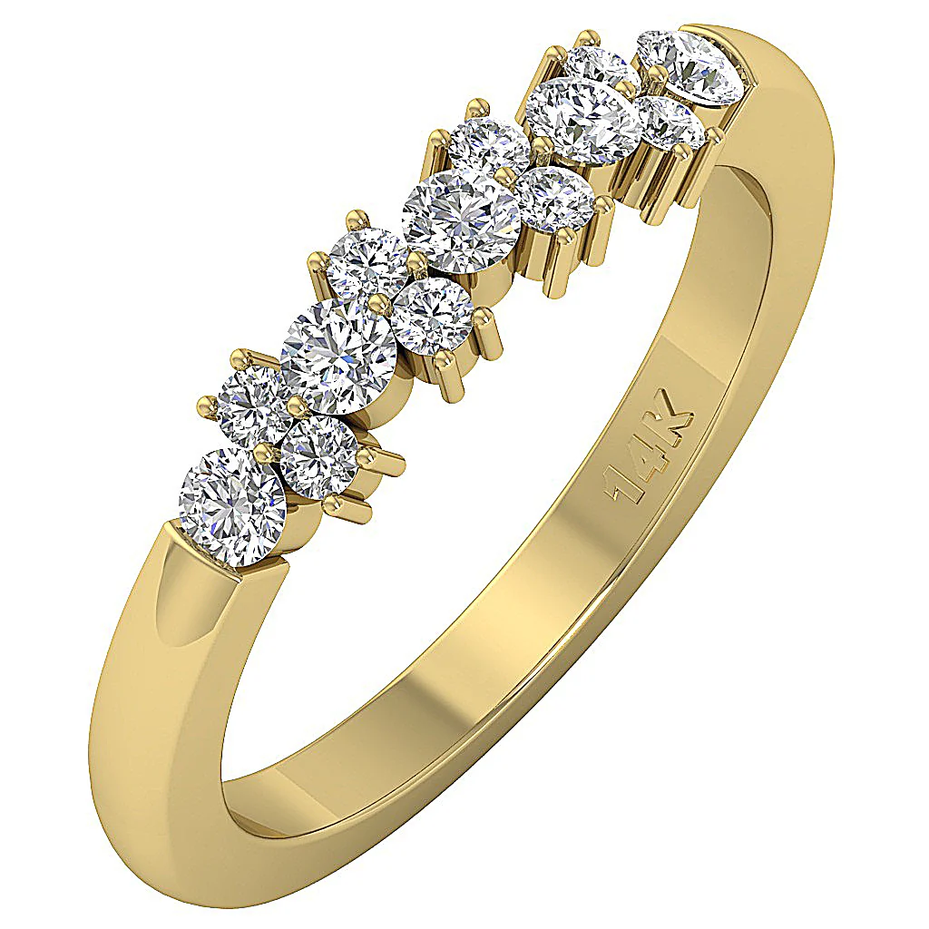 The Alianna Anniversary Wedding Ring Genuine Diamond 14K White Gold - Image 3