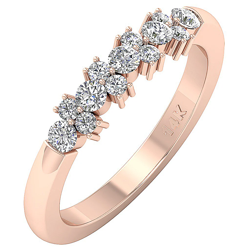 The Alianna Anniversary Wedding Ring Genuine Diamond 14K White Gold - Image 4