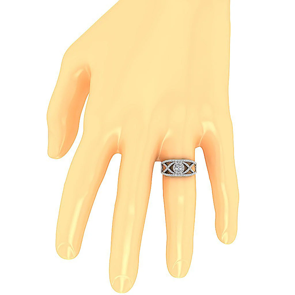 The Amelia 14k White Gold Natural Diamond Halo Solitaire Anniversary Ring Rs 4-12 - Image 7
