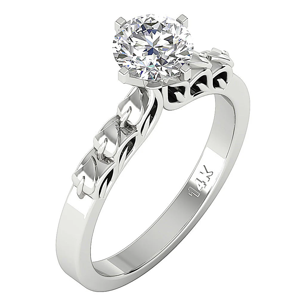 1.10 Ct Natural Diamond Solitaire Engagement Ring | 14k/18k Solid Gold | 4-Prong Set | G I1/SI1 - Image 2