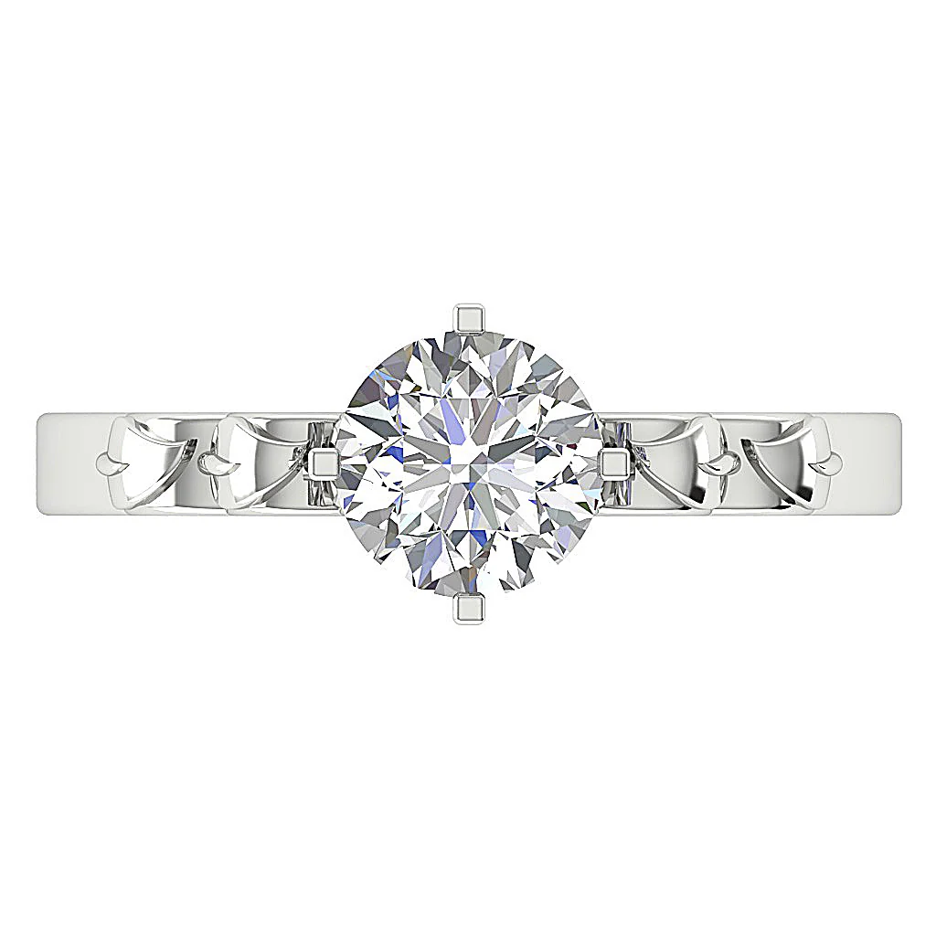 1.10 Ct Natural Diamond Solitaire Engagement Ring | 14k/18k Solid Gold | 4-Prong Set | G I1/SI1 - Image 6