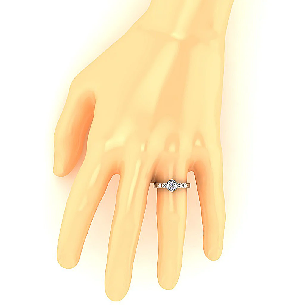 1.10 Ct Natural Diamond Solitaire Engagement Ring | 14k/18k Solid Gold | 4-Prong Set | G I1/SI1 - Image 7