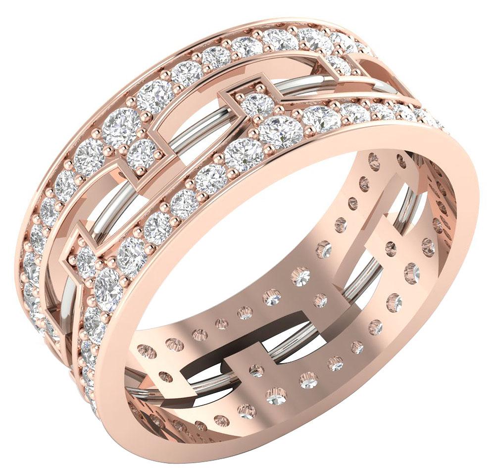 The Anderson Excellent Eternity Anniversary Ring 14K Gold Natural Diamond Prong Set - Image 5