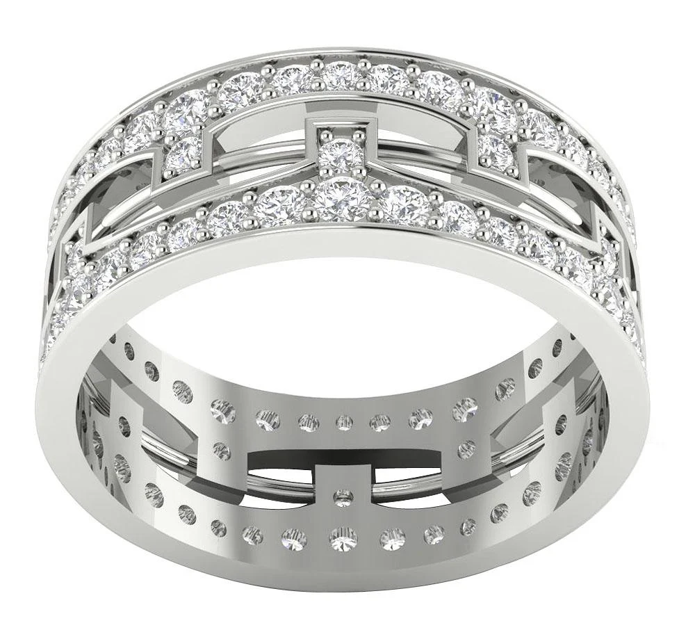 The Anderson Excellent Eternity Anniversary Ring 14K Gold Natural Diamond Prong Set - Image 6