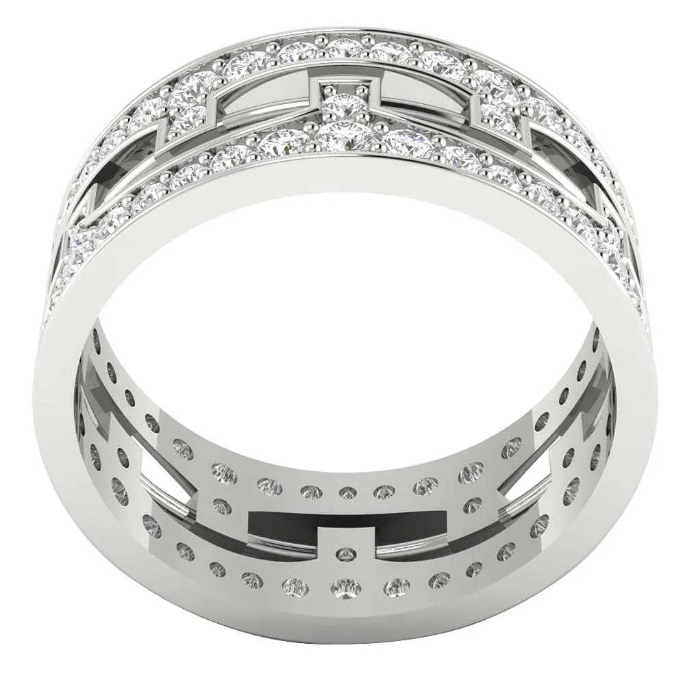 The Anderson Excellent Eternity Anniversary Ring 14K Gold Natural Diamond Prong Set - Image 7