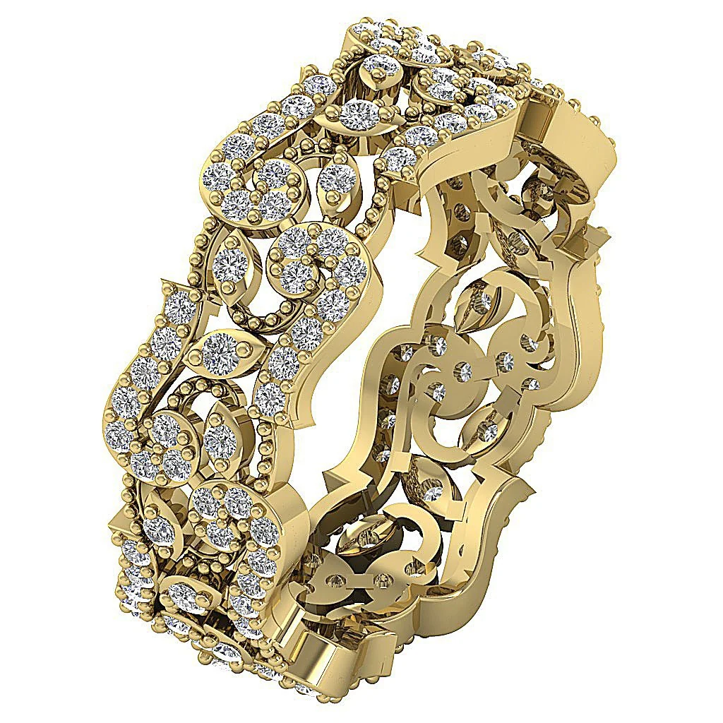 The Andre Unique Designer Round Cut Diamond Eternity Anniversary Ring For Her