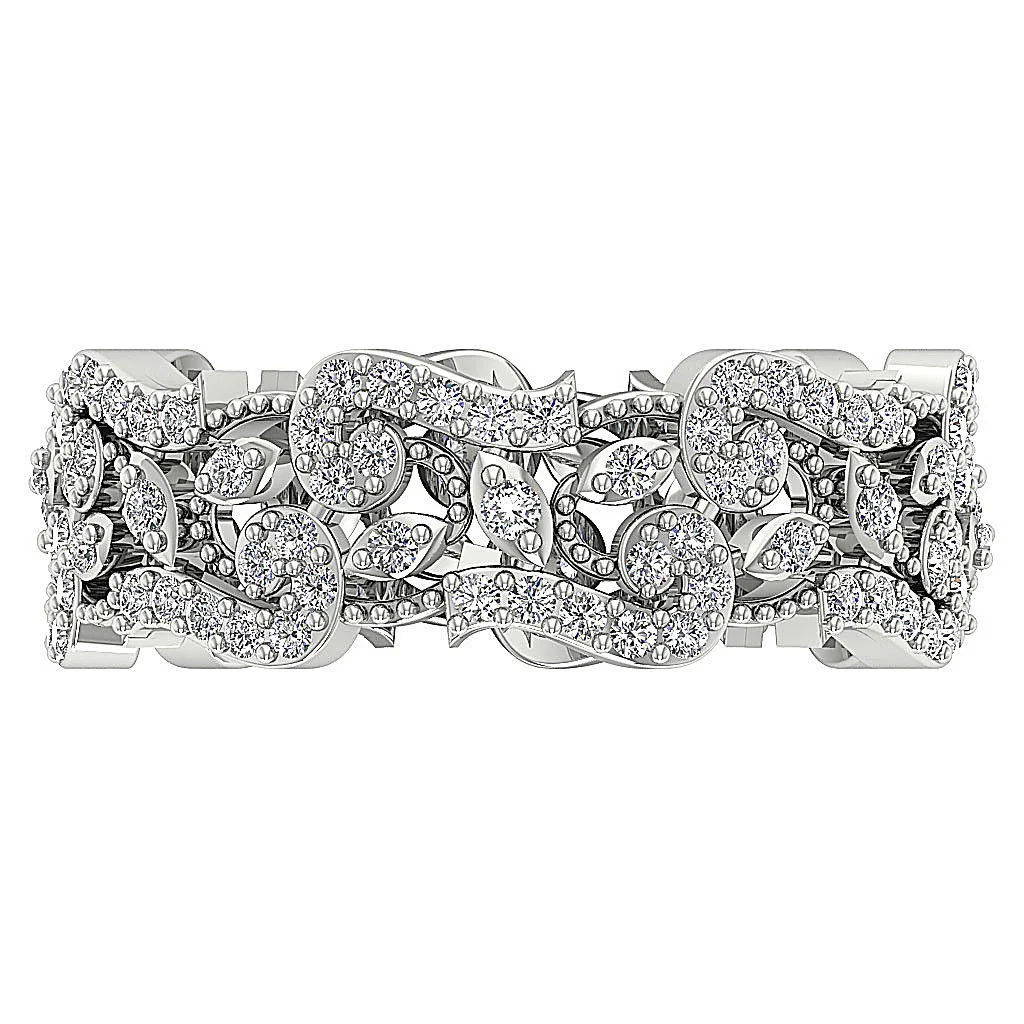 The Andre Unique Designer Round Cut Diamond Eternity Anniversary Ring For Her - Image 6