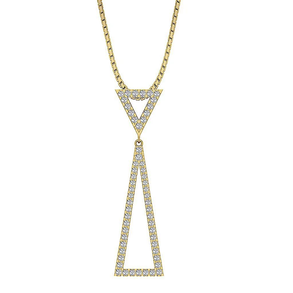The Andres Diamond For Good Fashion Pendant Yellow Gold Round Cut Diamond For Her