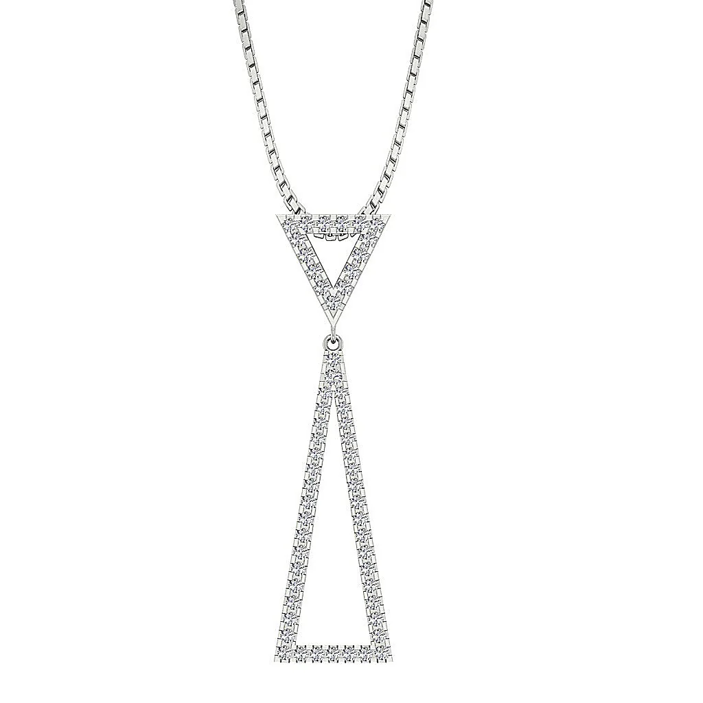 The Andres Diamond For Good Fashion Pendant Yellow Gold Round Cut Diamond For Her - Image 3