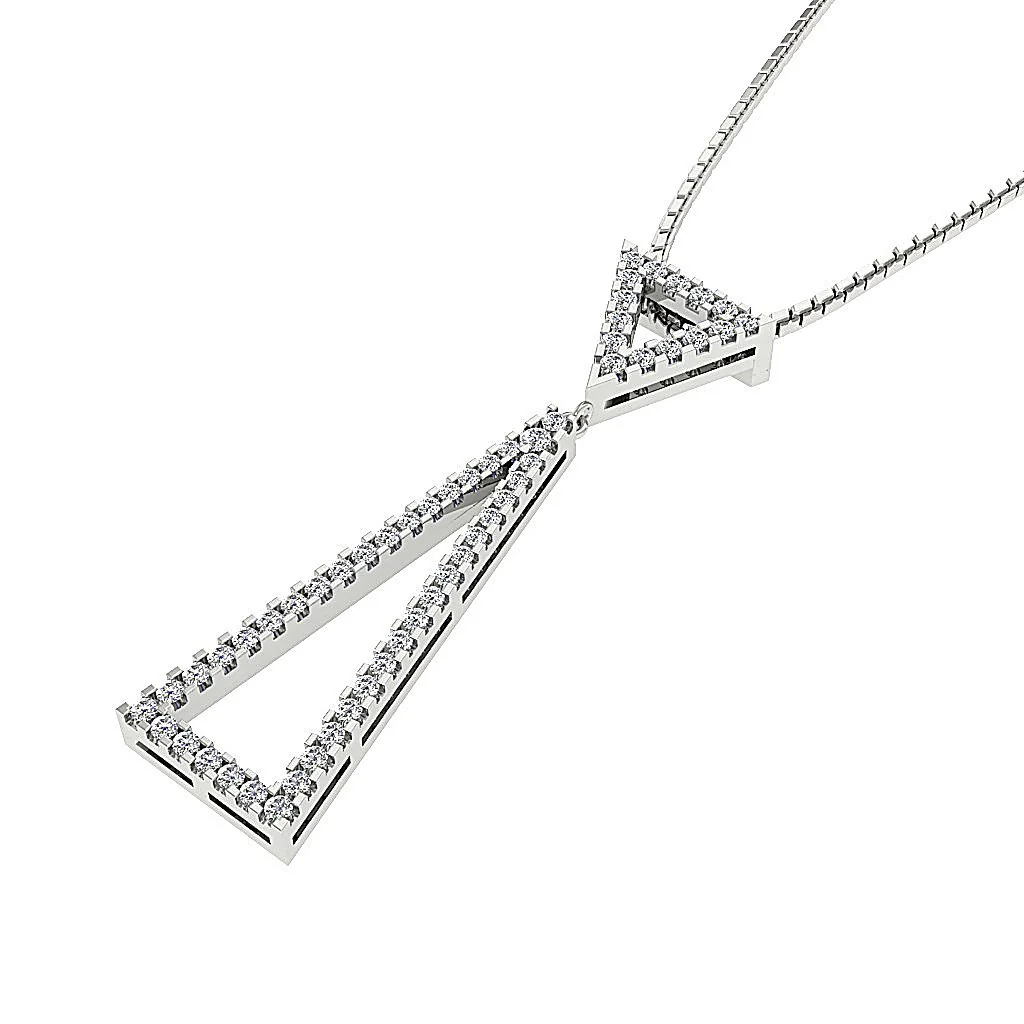 The Andres Diamond For Good Fashion Pendant Yellow Gold Round Cut Diamond For Her - Image 4