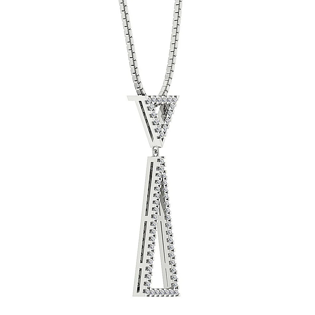 The Andres Diamond For Good Fashion Pendant Yellow Gold Round Cut Diamond For Her - Image 5