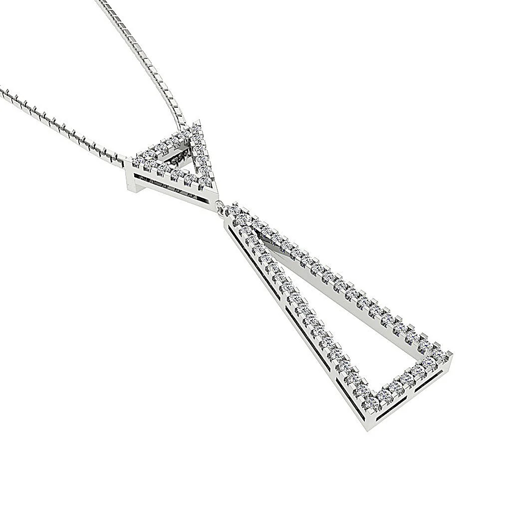 The Andres Diamond For Good Fashion Pendant Yellow Gold Round Cut Diamond For Her - Image 6