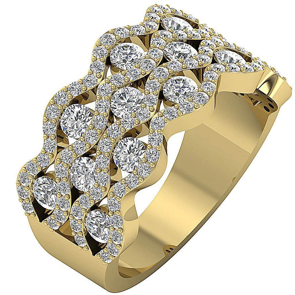 The Andres 14K Rose Gold Natural Diamond Engagement Wedding Ring Prong Set - Image 2