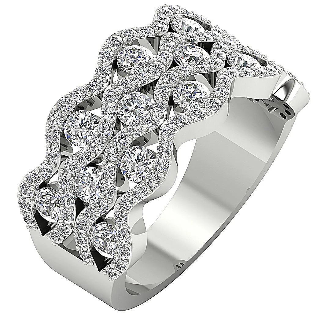 The Andres 14K Rose Gold Natural Diamond Engagement Wedding Ring Prong Set - Image 3