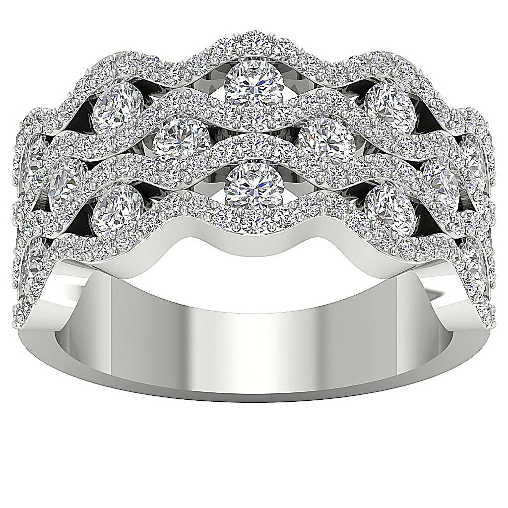 The Andres 14K Rose Gold Natural Diamond Engagement Wedding Ring Prong Set - Image 5