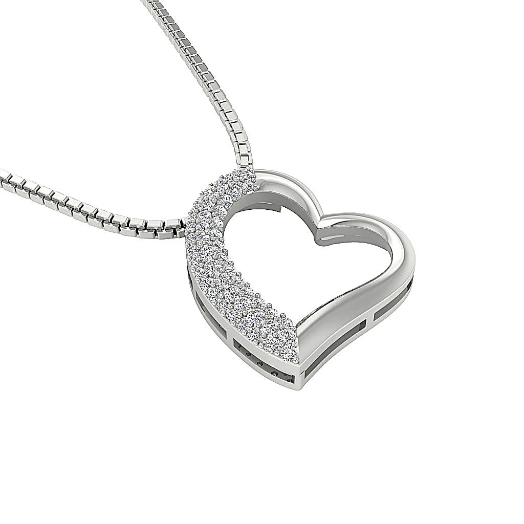 The Angelo Designer Heart Pendant White Gold Genuine Diamond Appraisal - Image 10