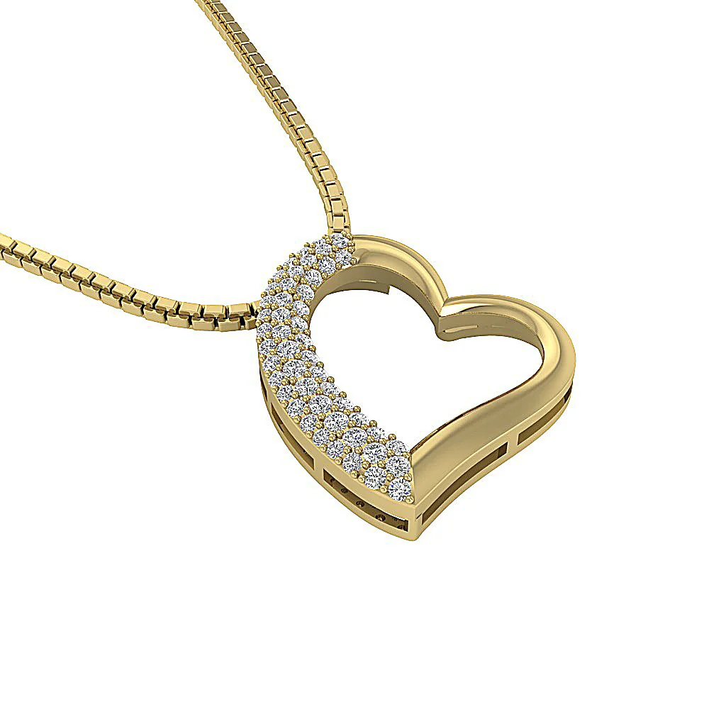 The Angelo Designer Heart Pendant White Gold Genuine Diamond Appraisal - Image 11