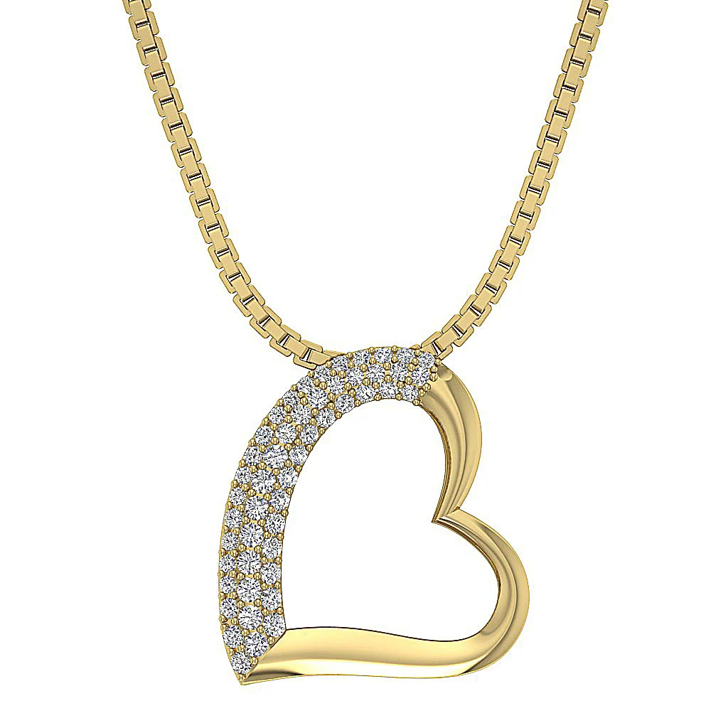 The Angelo Designer Heart Pendant White Gold Genuine Diamond Appraisal - Image 2