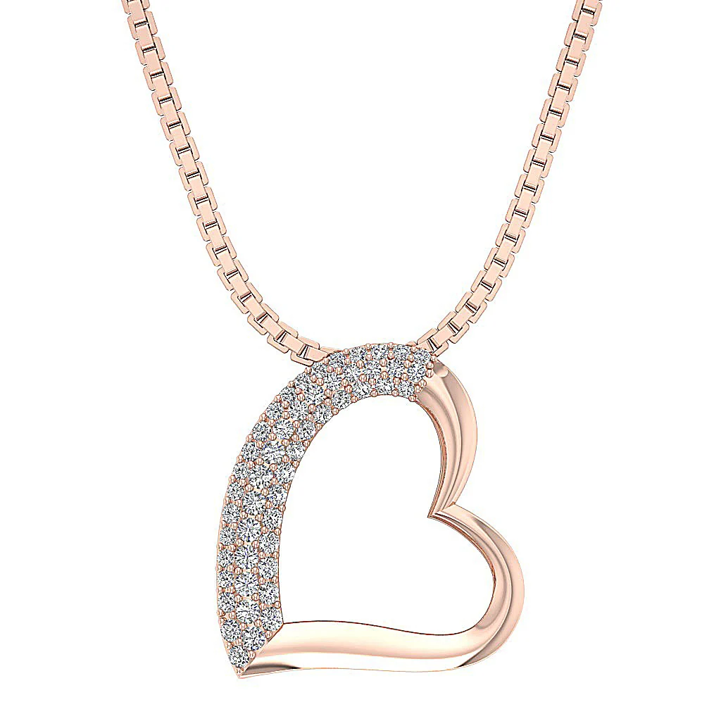 The Angelo Designer Heart Pendant White Gold Genuine Diamond Appraisal - Image 3