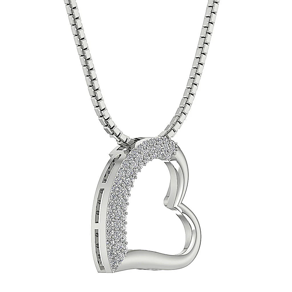 The Angelo Designer Heart Pendant White Gold Genuine Diamond Appraisal - Image 4