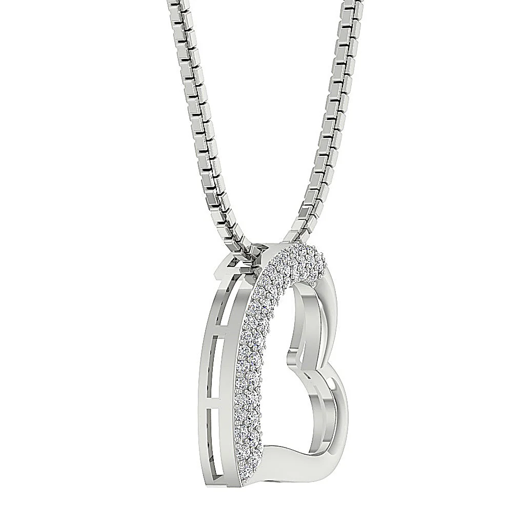The Angelo Designer Heart Pendant White Gold Genuine Diamond Appraisal - Image 7