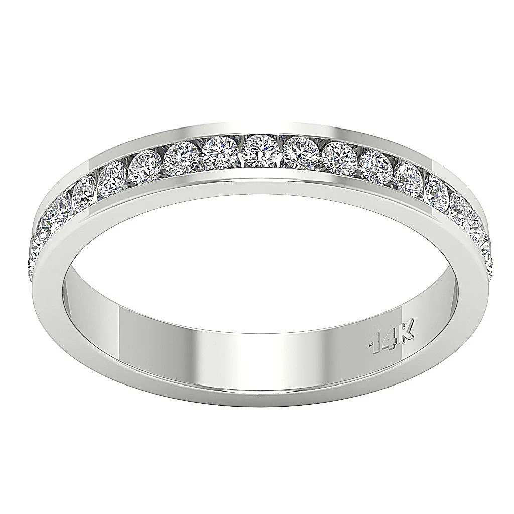 The Archie 14K White Gold Round Diamond Eternity Anniversary Ring For Women