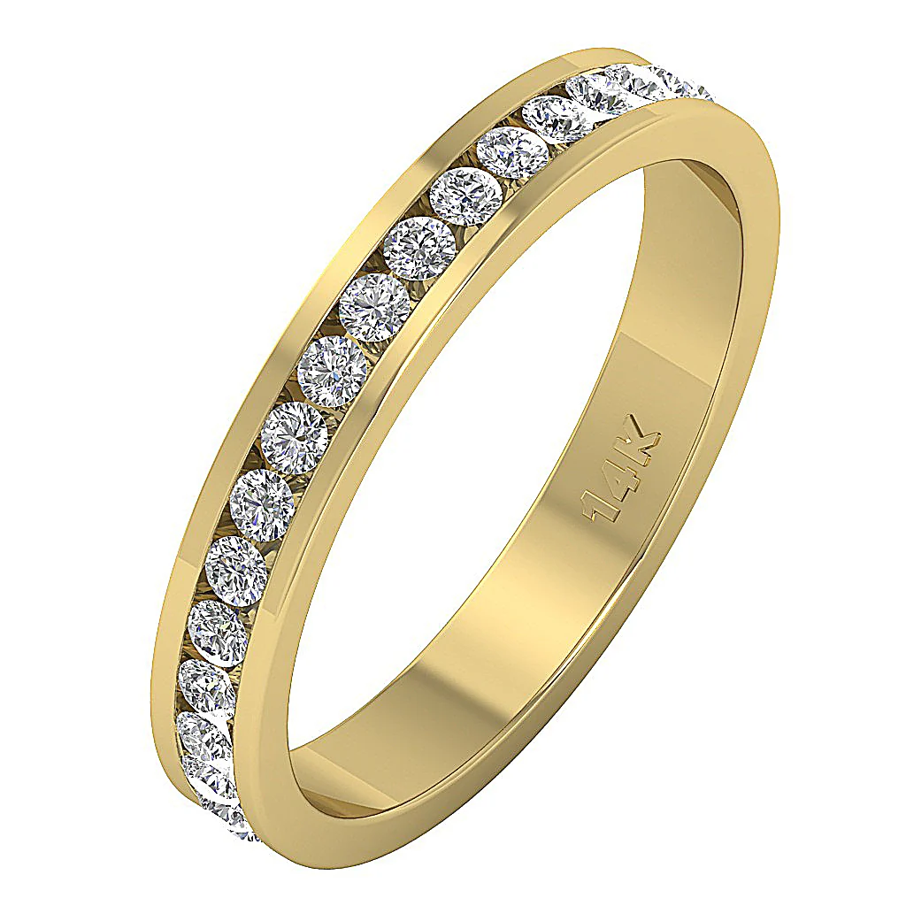 The Archie 14K White Gold Round Diamond Eternity Anniversary Ring For Women - Image 3